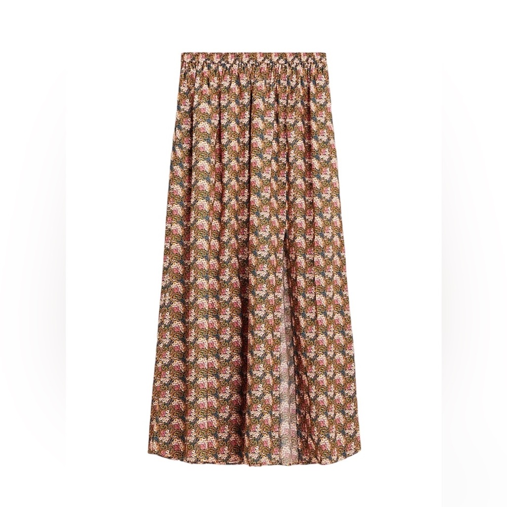 J. Crew Collection ratti prism floral maxi skirt blue pink gold white flo…